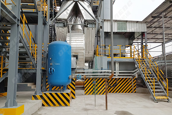 沙鋼年產(chǎn)60萬(wàn)噸鋼渣微粉生產(chǎn)線項(xiàng)目現(xiàn)場(chǎng)